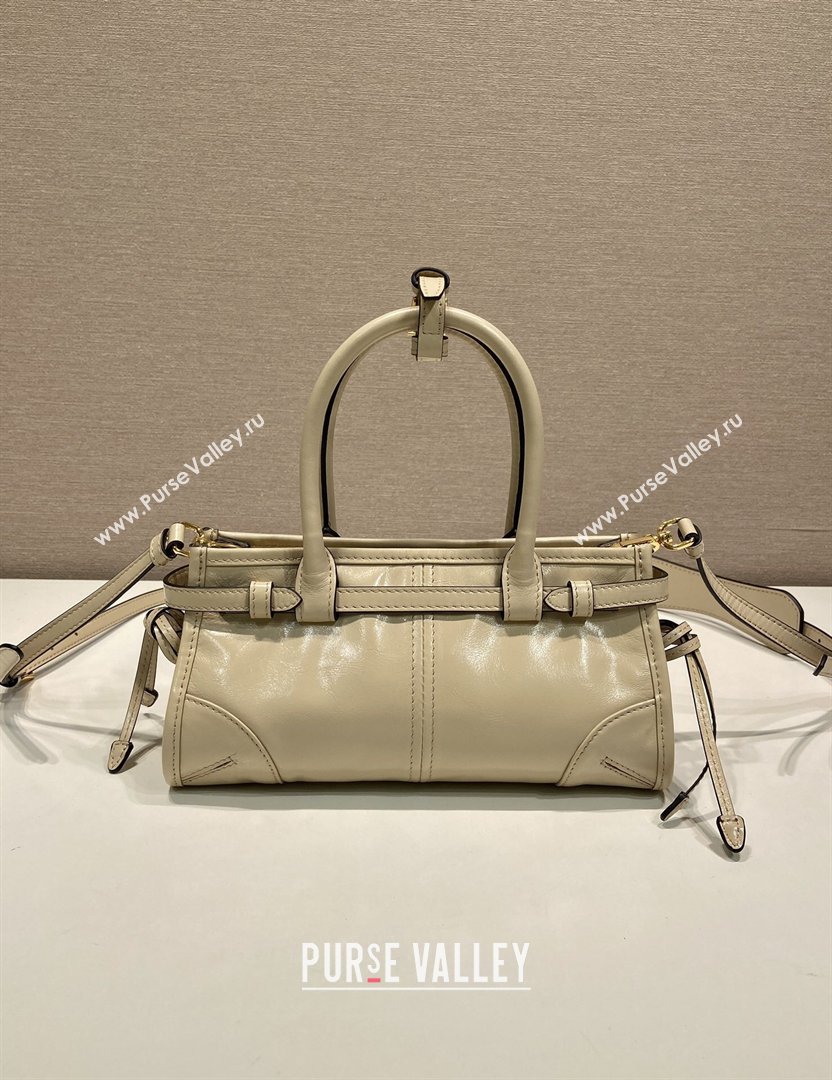 Prada Bonnie mini leather handbag Beige 2025 1BA486 (YZ-260123015)