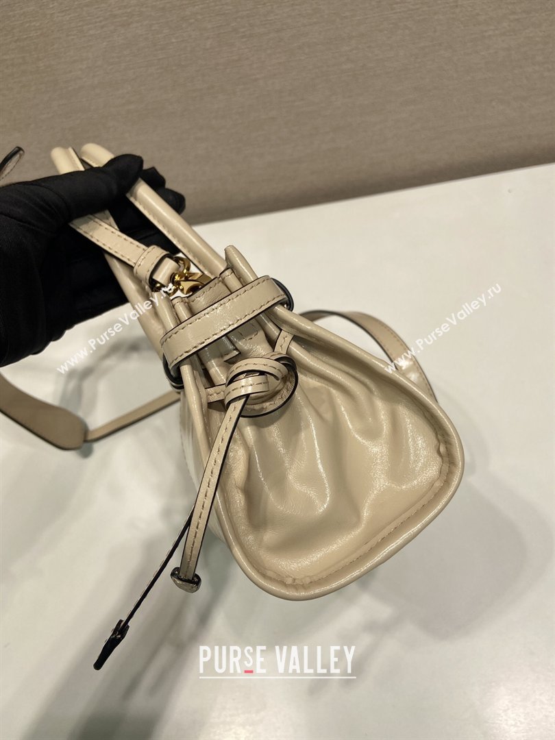 Prada Bonnie mini leather handbag Beige 2025 1BA486 (YZ-260123015)