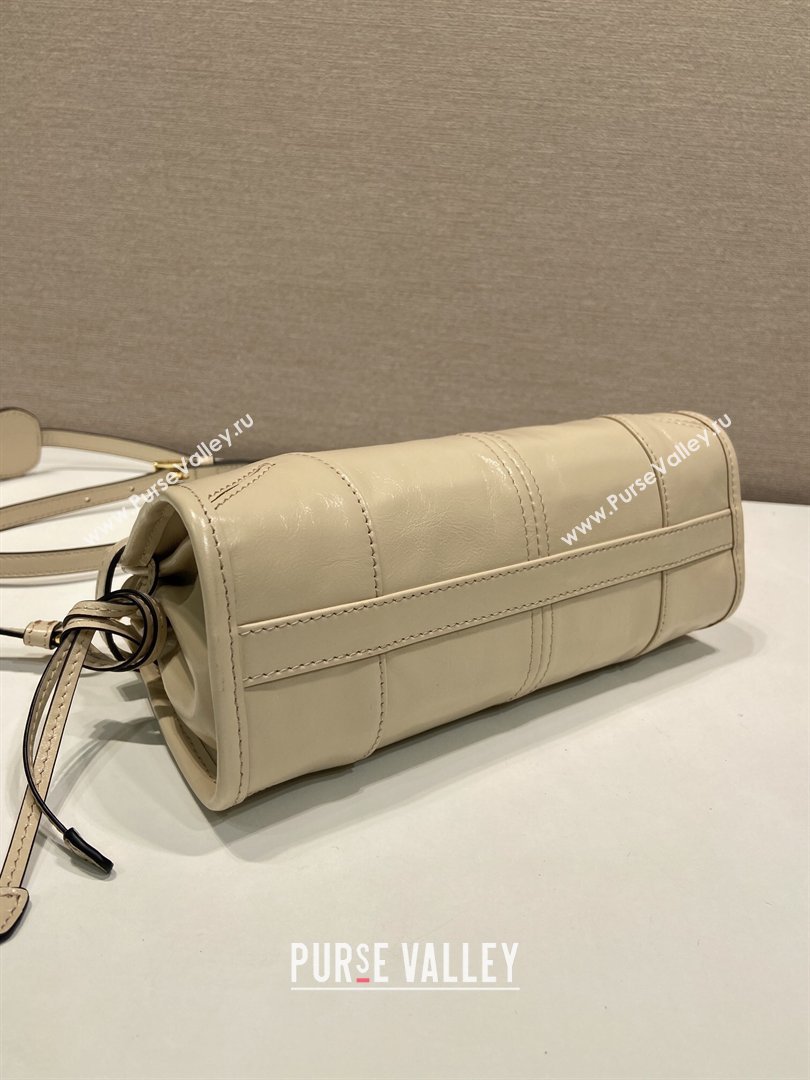 Prada Bonnie mini leather handbag Beige 2025 1BA486 (YZ-260123015)