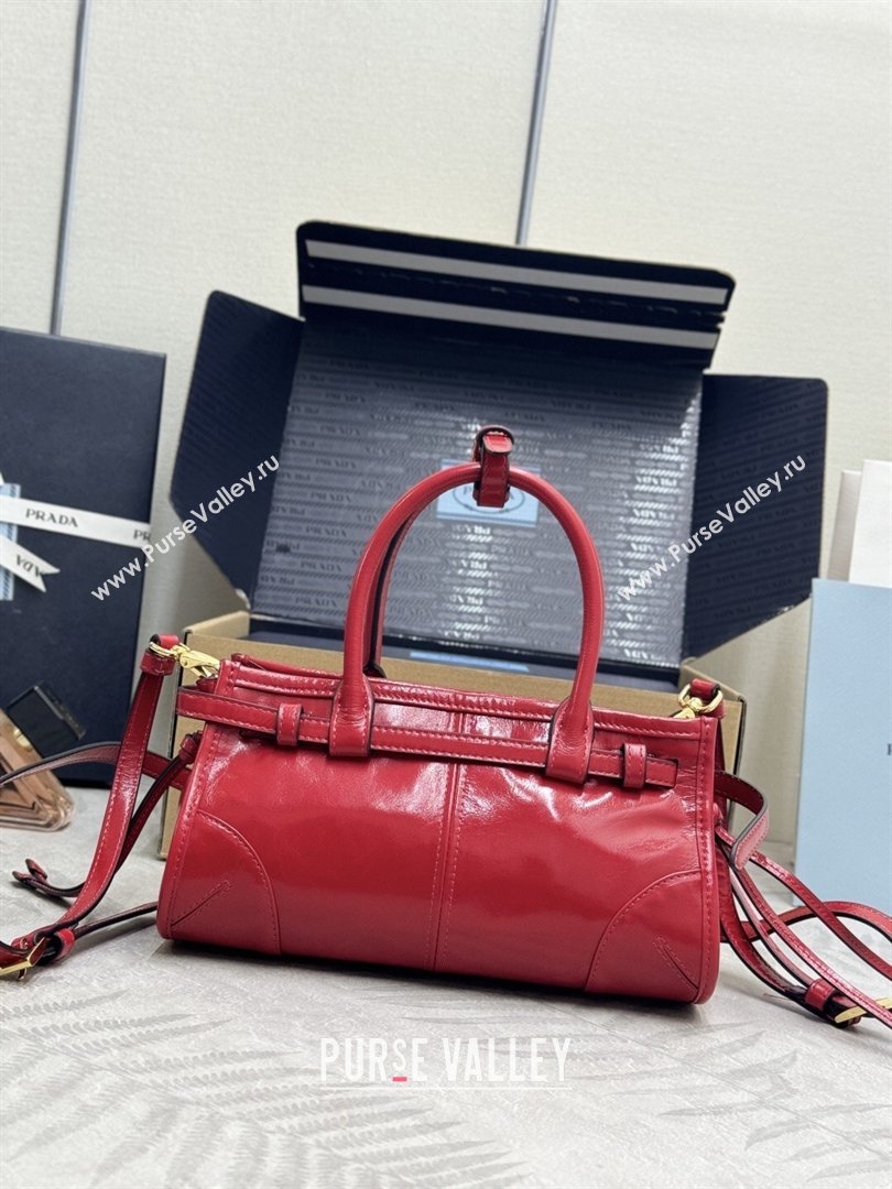 Prada Bonnie mini leather handbag Red 2025 1BA486 (YZ-260123013)