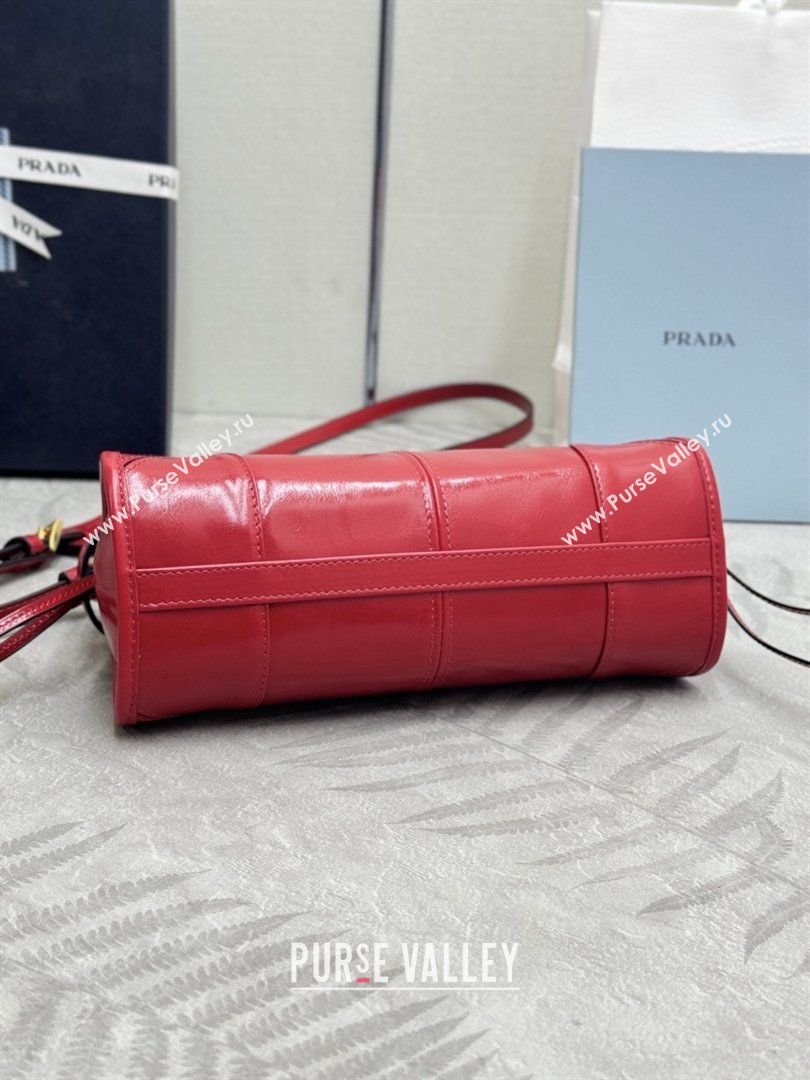 Prada Bonnie mini leather handbag Red 2025 1BA486 (YZ-260123013)