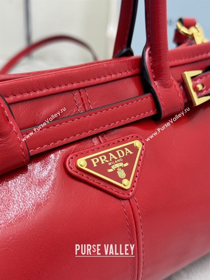 Prada Bonnie mini leather handbag Red 2025 1BA486 (YZ-260123013)