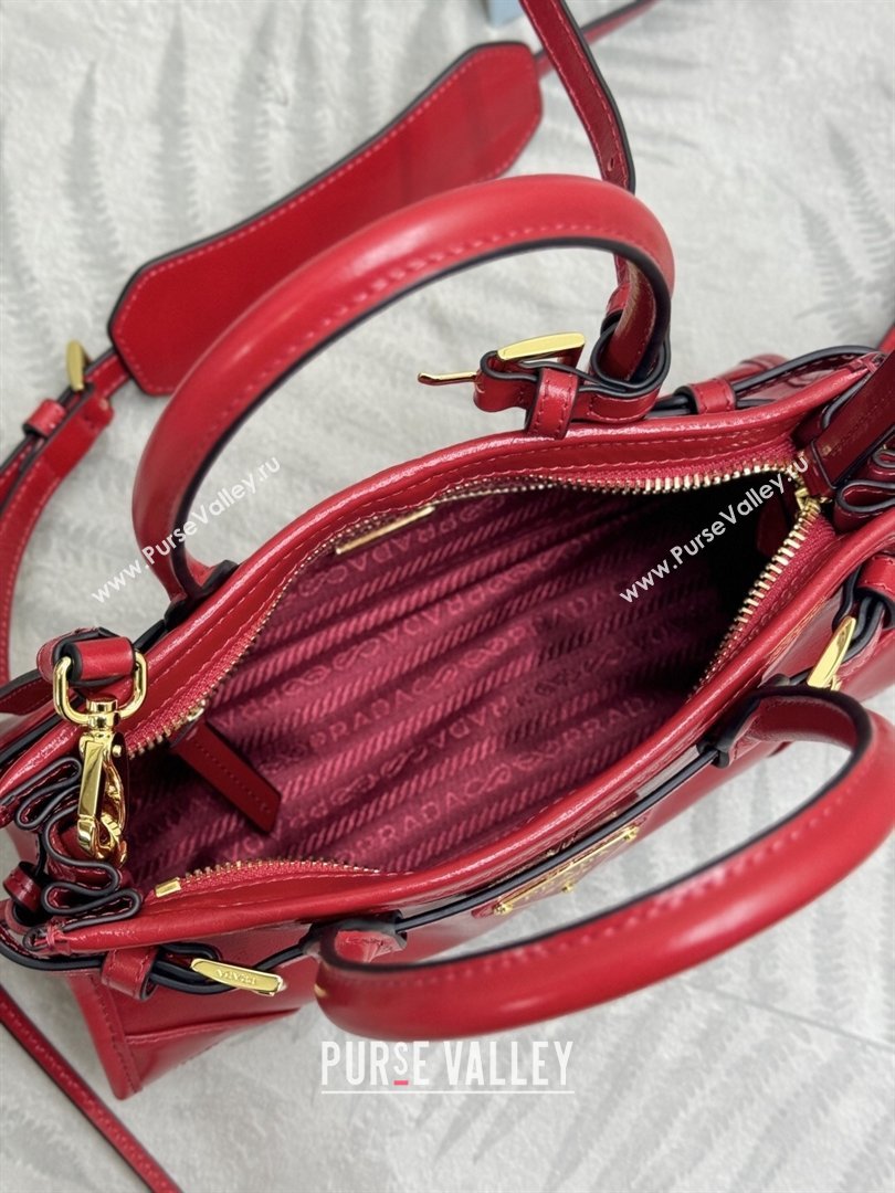 Prada Bonnie mini leather handbag Red 2025 1BA486 (YZ-260123013)