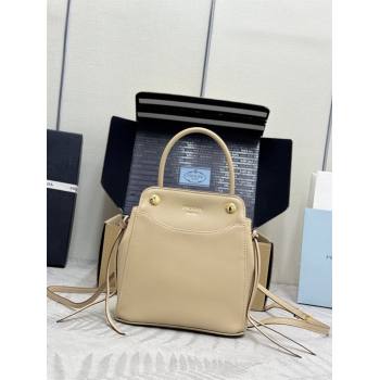 Prada Carry mini leather handbag Sand Beige 2026 1BA496 (YZ-260410106)