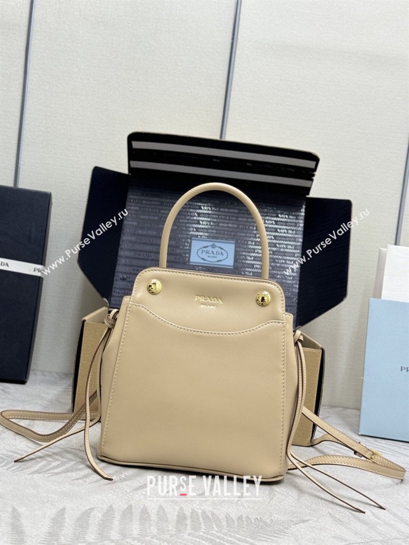 Prada Carry mini leather handbag Sand Beige 2026 1BA496 (YZ-260410106)