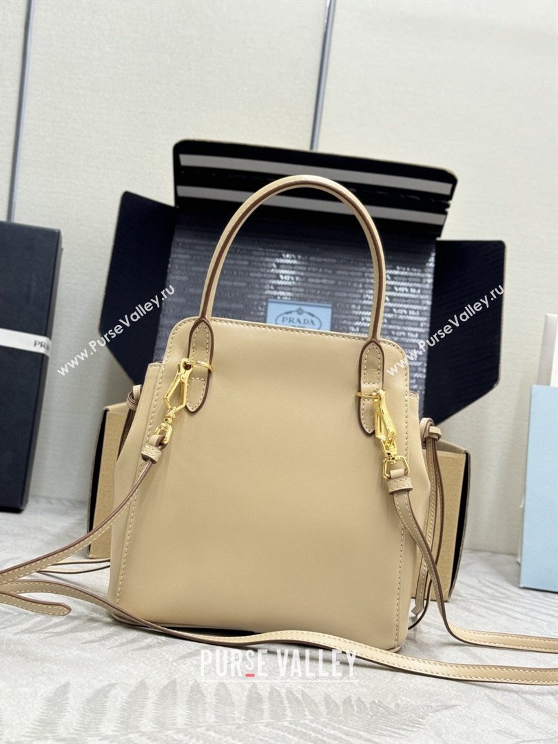 Prada Carry mini leather handbag Sand Beige 2026 1BA496 (YZ-260410106)