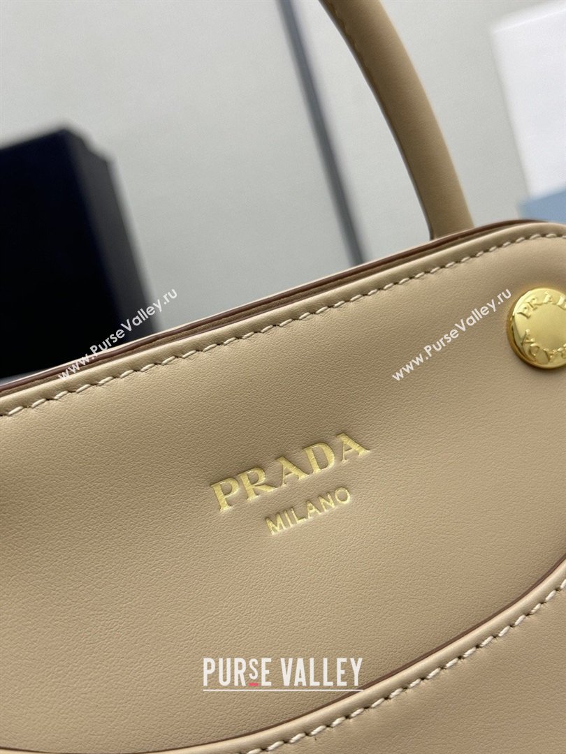 Prada Carry mini leather handbag Sand Beige 2026 1BA496 (YZ-260410106)