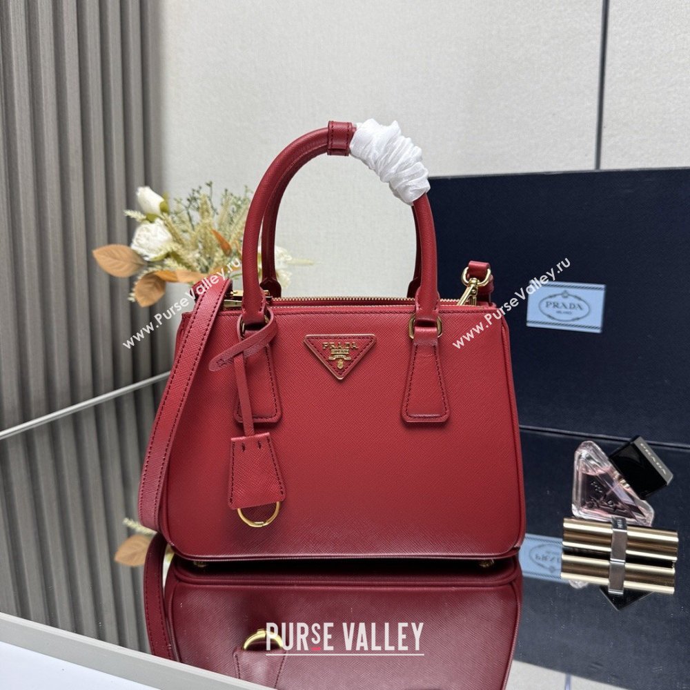 Prada Galleria small Saffiano leather bag Fiery Red 2026 1BA896 (YZ-260410119)