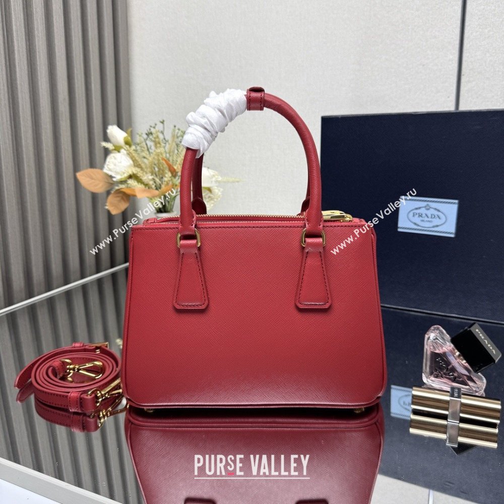 Prada Galleria small Saffiano leather bag Fiery Red 2026 1BA896 (YZ-260410119)