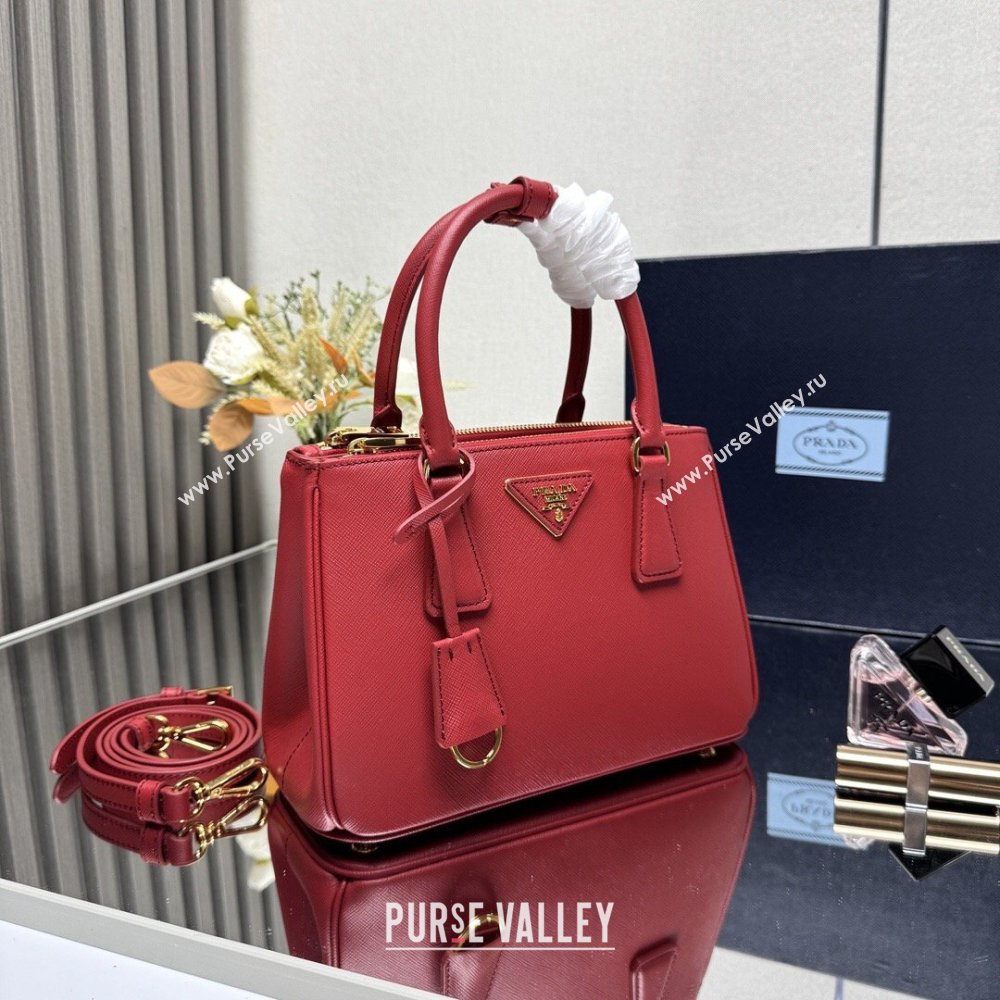 Prada Galleria small Saffiano leather bag Fiery Red 2026 1BA896 (YZ-260410119)