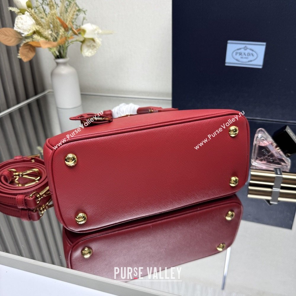 Prada Galleria small Saffiano leather bag Fiery Red 2026 1BA896 (YZ-260410119)