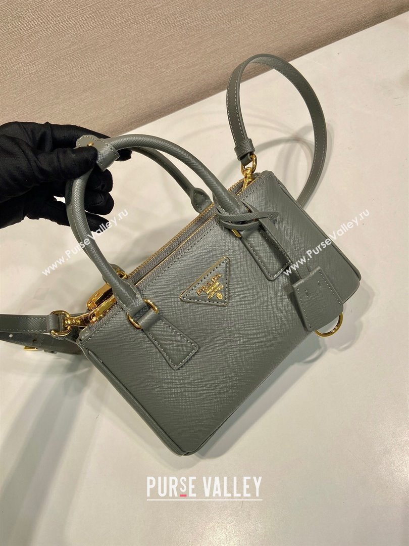 Prada Galleria mini Saffiano leather bag Slate Grey 2025 1BA916 (YZ-250929036)