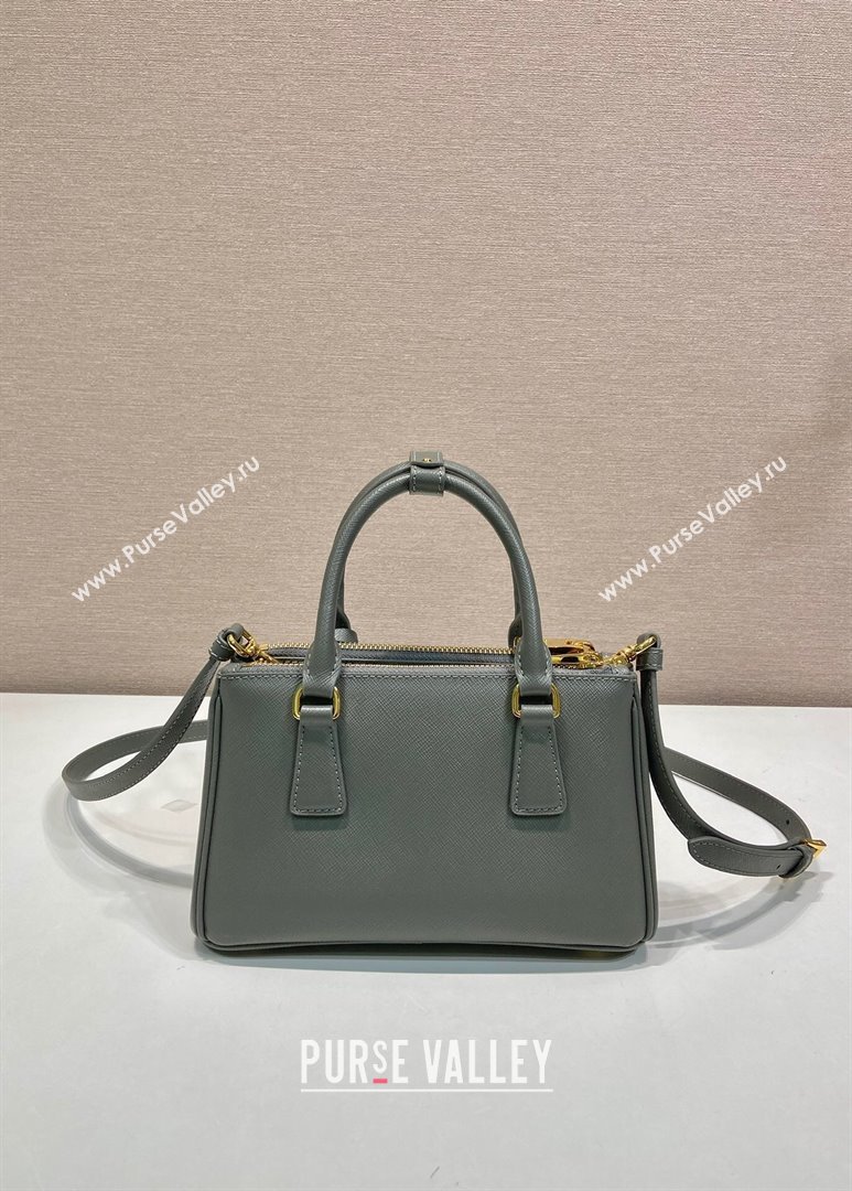 Prada Galleria mini Saffiano leather bag Slate Grey 2025 1BA916 (YZ-250929036)