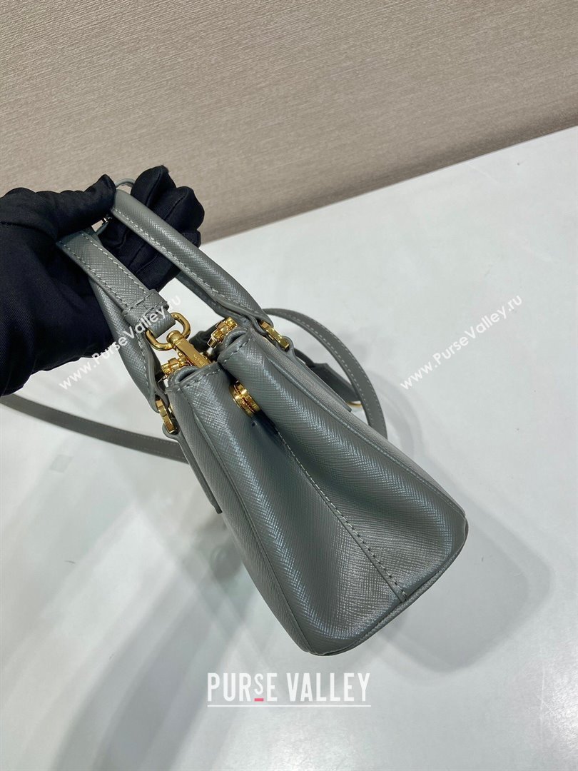 Prada Galleria mini Saffiano leather bag Slate Grey 2025 1BA916 (YZ-250929036)