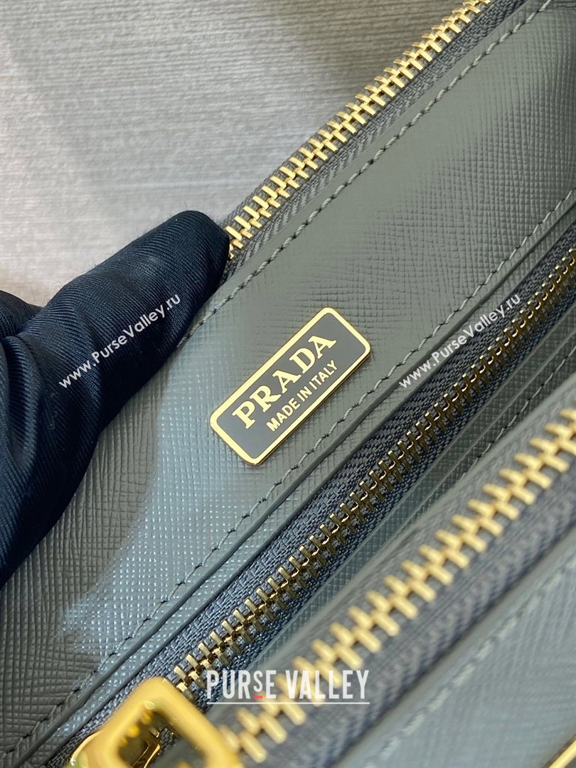 Prada Galleria mini Saffiano leather bag Slate Grey 2025 1BA916 (YZ-250929036)
