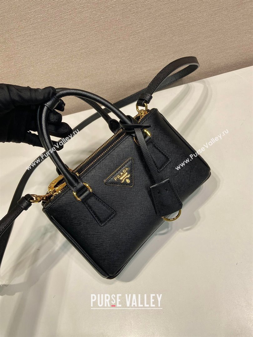 Prada Galleria mini Saffiano leather bag Black 2025 1BA916 (YZ-250929038)