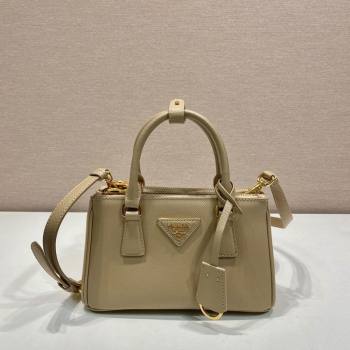 Prada Galleria mini Saffiano leather bag Beige 2025 1BA916 (YZ-250929039)