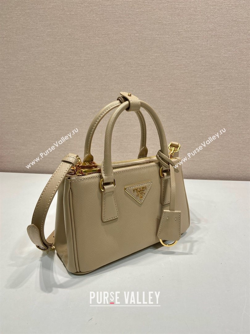Prada Galleria mini Saffiano leather bag Beige 2025 1BA916 (YZ-250929039)