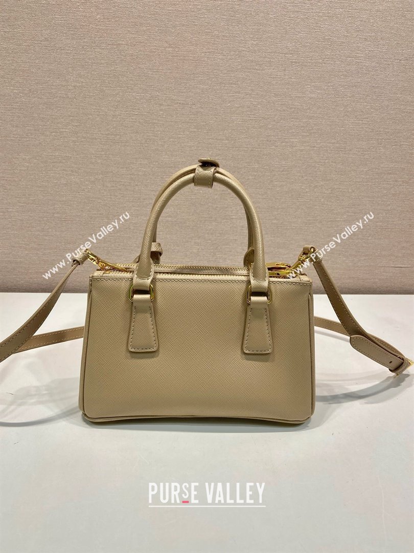 Prada Galleria mini Saffiano leather bag Beige 2025 1BA916 (YZ-250929039)