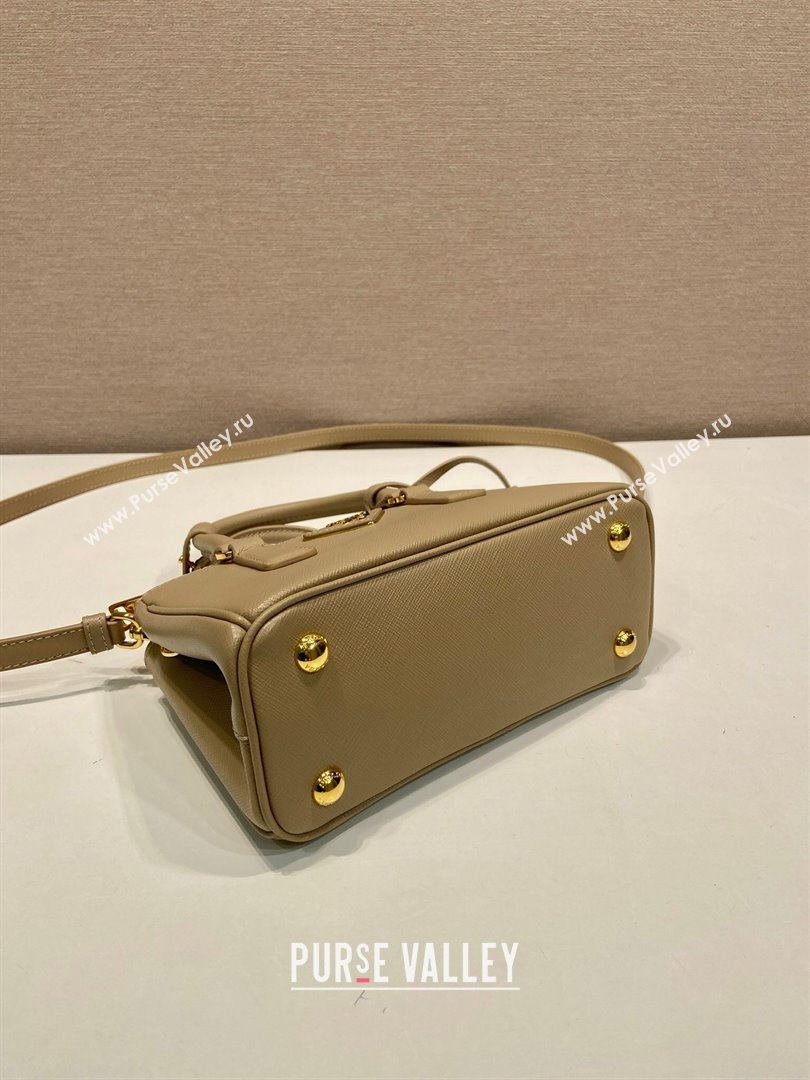 Prada Galleria mini Saffiano leather bag Beige 2025 1BA916 (YZ-250929039)