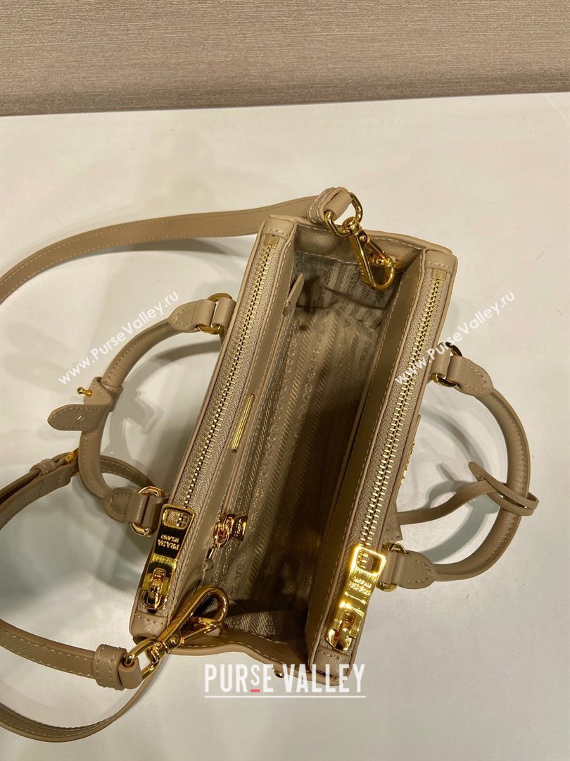 Prada Galleria mini Saffiano leather bag Beige 2025 1BA916 (YZ-250929039)