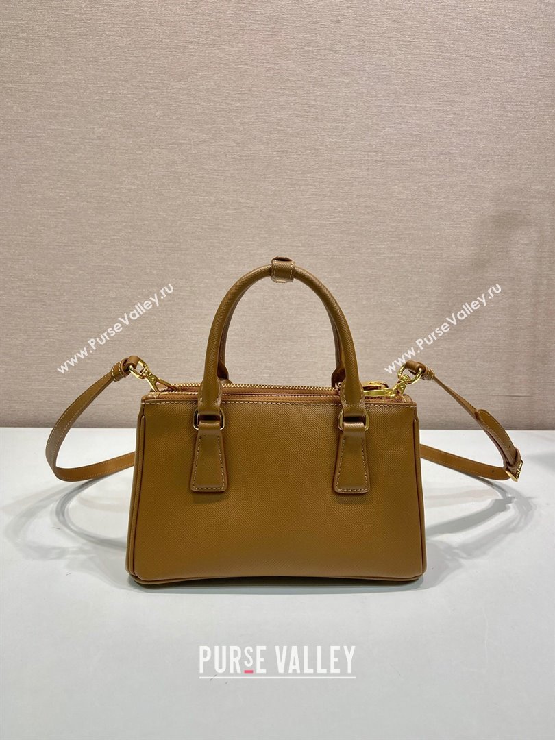 Prada Galleria mini Saffiano leather bag Brown 2025 1BA916 (YZ-250929037)