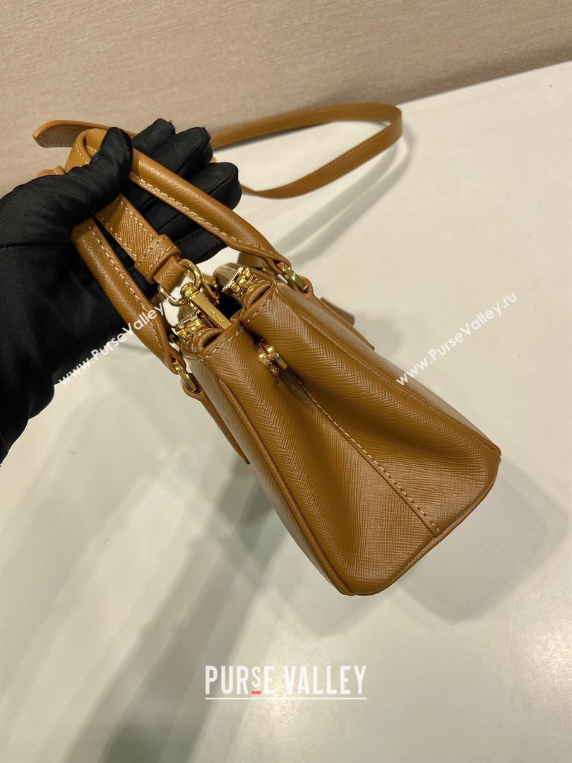 Prada Galleria mini Saffiano leather bag Brown 2025 1BA916 (YZ-250929037)