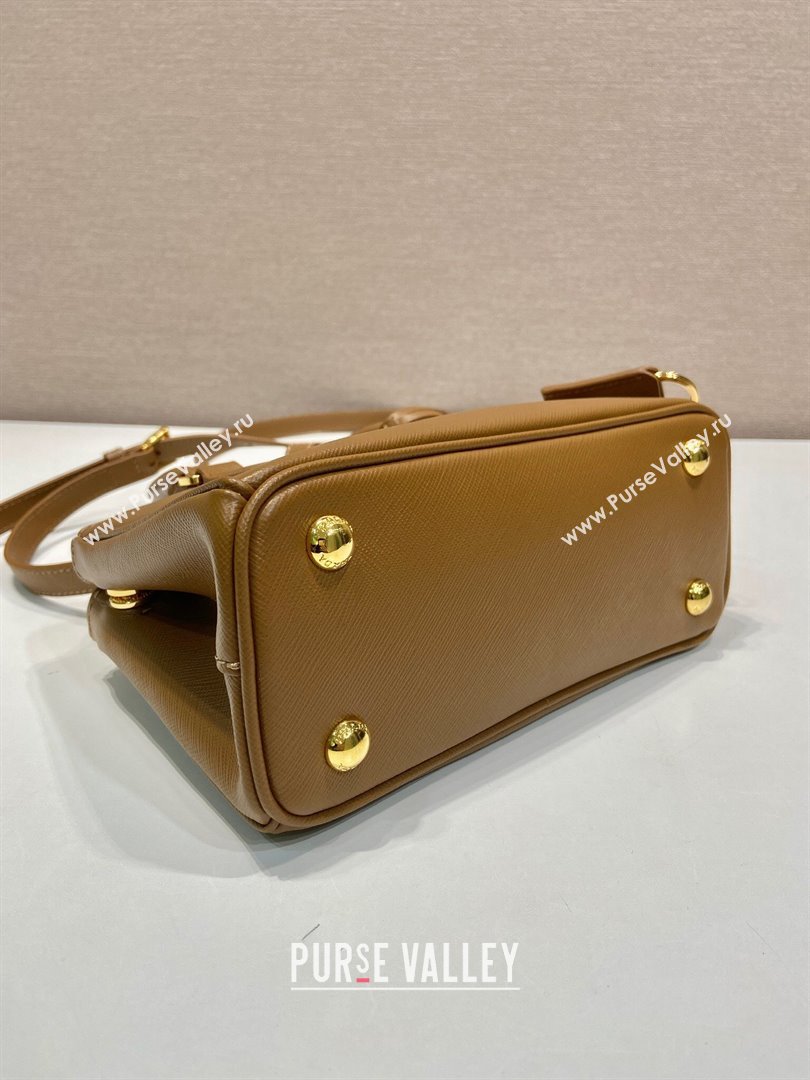 Prada Galleria mini Saffiano leather bag Brown 2025 1BA916 (YZ-250929037)