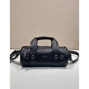Prada Prada Route medium leather top-handle bag Black 2026 1BB161 (YZ-260410115)