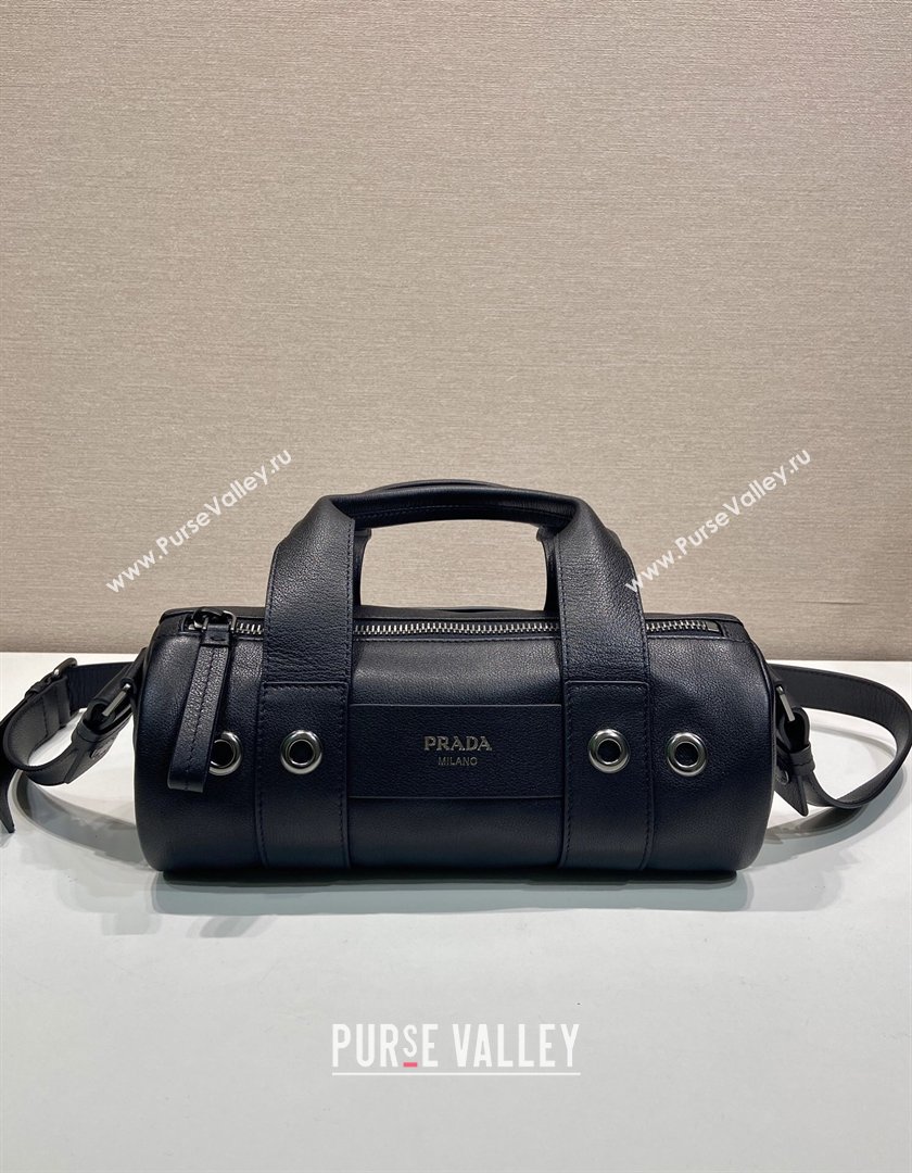 Prada Prada Route medium leather top-handle bag Black 2026 1BB161 (YZ-260410115)