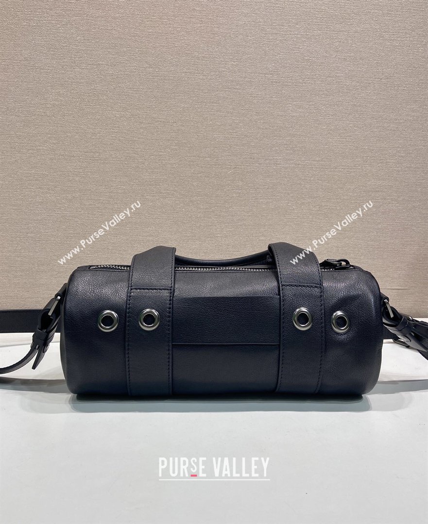 Prada Prada Route medium leather top-handle bag Black 2026 1BB161 (YZ-260410115)