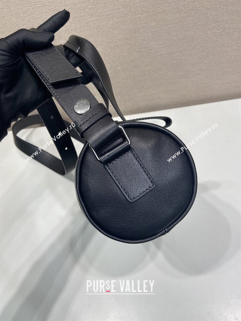 Prada Prada Route medium leather top-handle bag Black 2026 1BB161 (YZ-260410115)