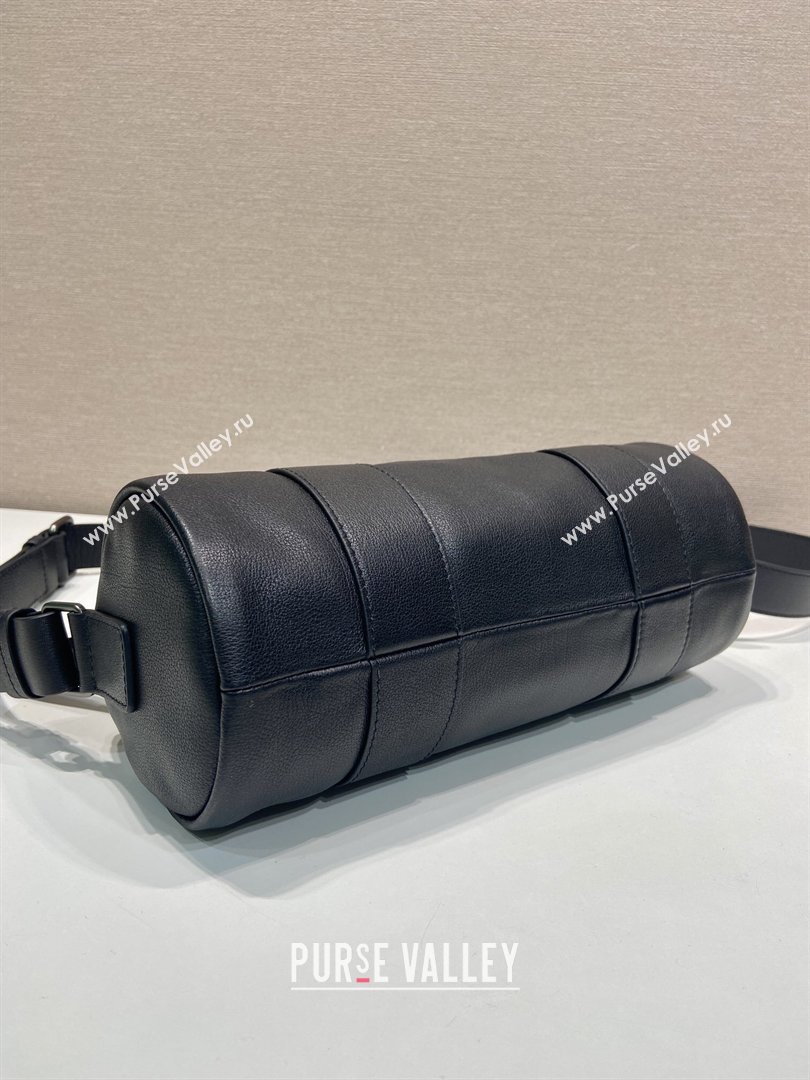 Prada Prada Route medium leather top-handle bag Black 2026 1BB161 (YZ-260410115)