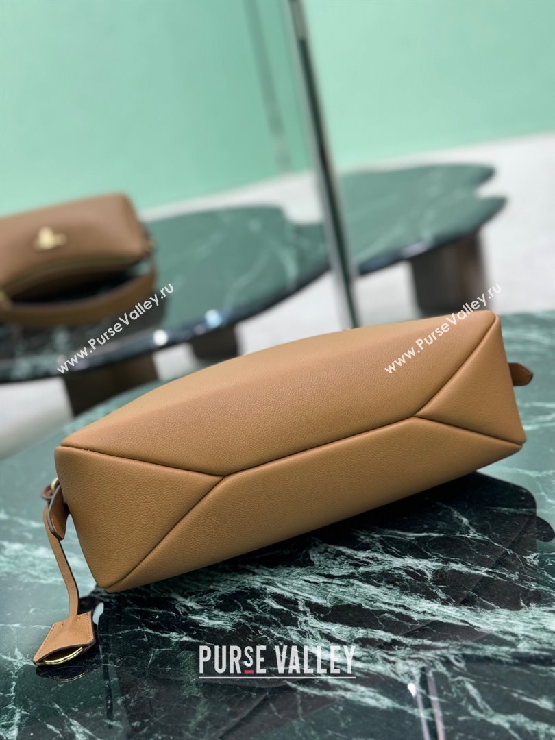 Prada Aimee medium leather shoulder bag Caramel Brown 2025 1BC229 (YZ-250808106)