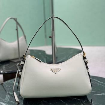 Prada Aimee medium leather shoulder bag White 2025 1BC229 (YZ-250808110)