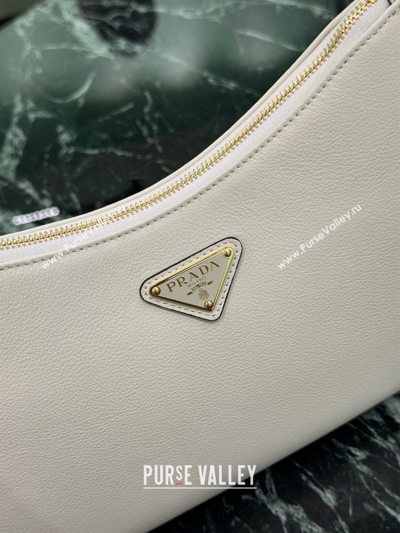 Prada Aimee medium leather shoulder bag White 2025 1BC229 (YZ-250808110)