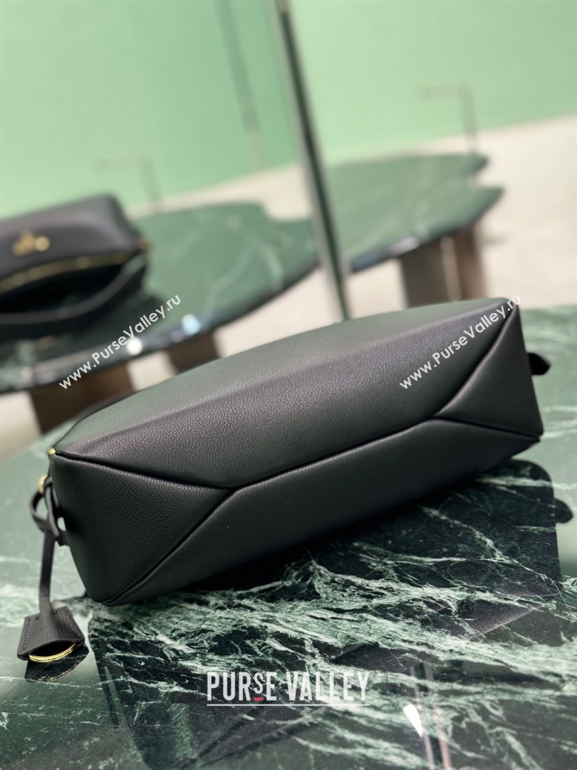 Prada Aimee medium leather shoulder bag Black 2025 1BC229 (YZ-250808108)