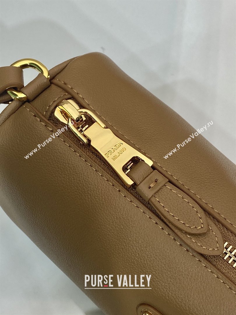 Prada Leather pouch bag Light Brown 2026 1BC239 (YZ-260123046)