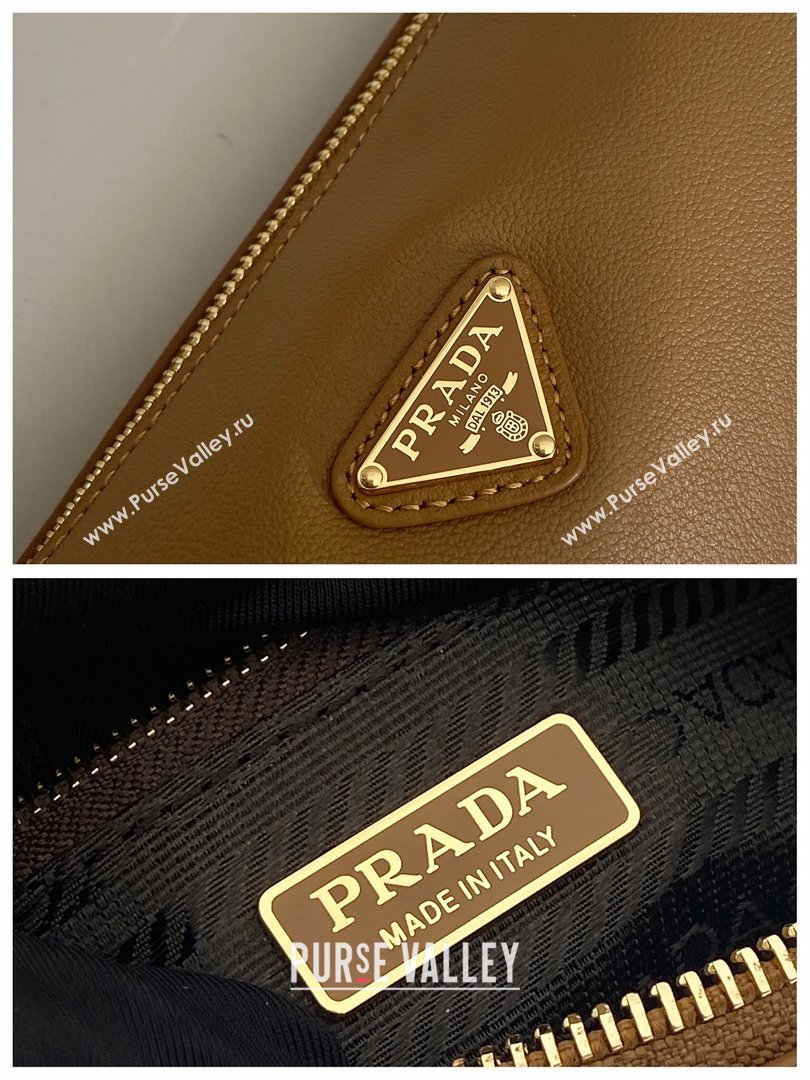 Prada Leather pouch bag Light Brown 2026 1BC239 (YZ-260123046)