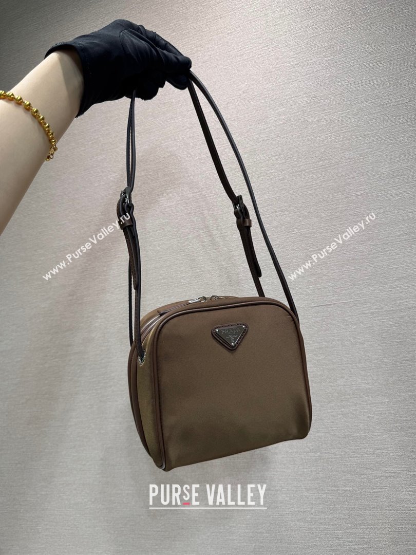 Prada Swing nylon mini bag Brown 2025 1BC248 (YZ-250521107)