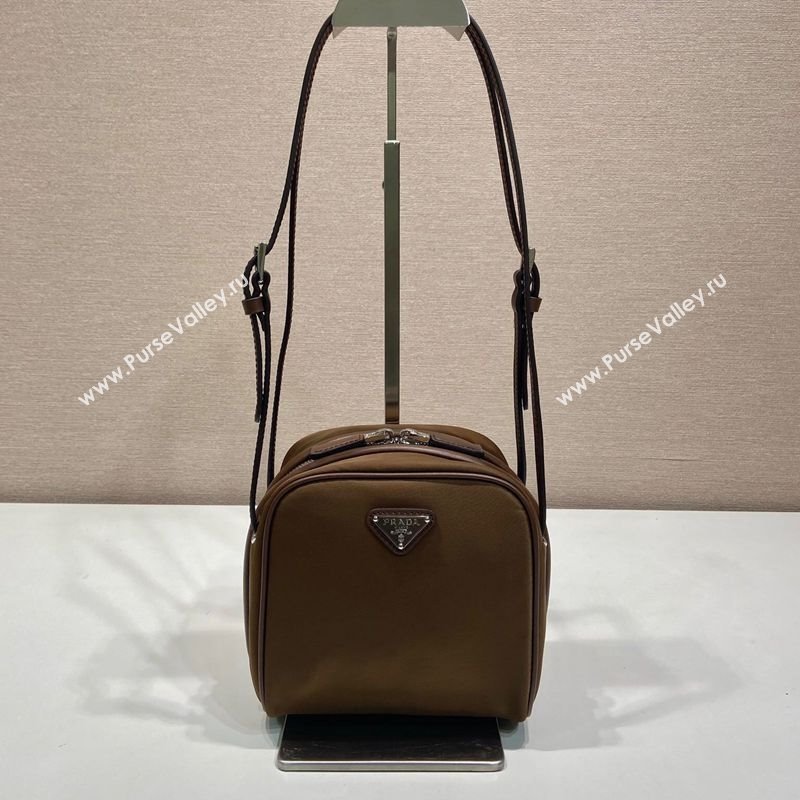 Prada Swing nylon mini bag Brown 2025 1BC248 (YZ-250521107)