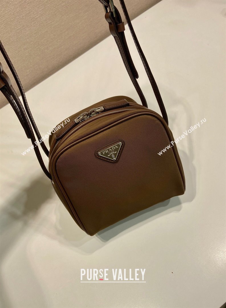 Prada Swing nylon mini bag Brown 2025 1BC248 (YZ-250521107)