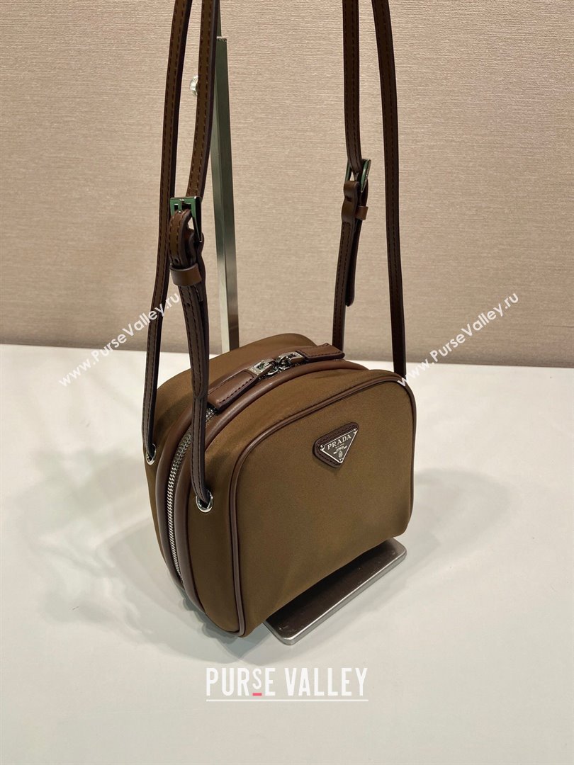 Prada Swing nylon mini bag Brown 2025 1BC248 (YZ-250521107)