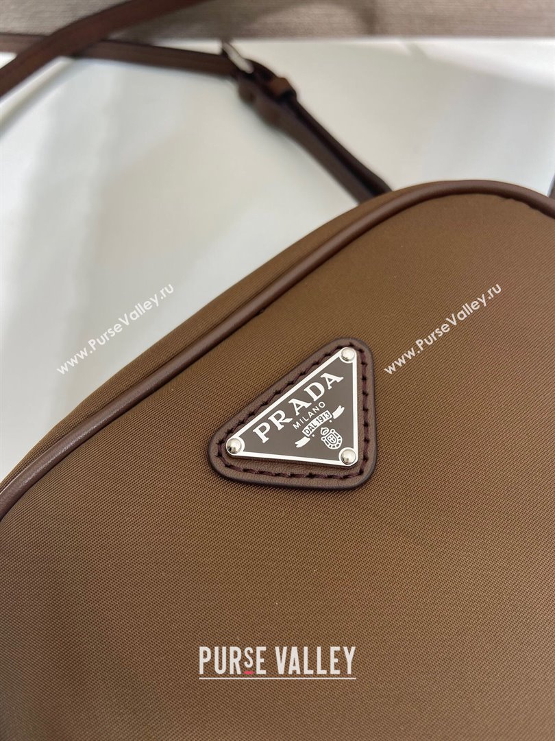 Prada Swing nylon mini bag Brown 2025 1BC248 (YZ-250521107)