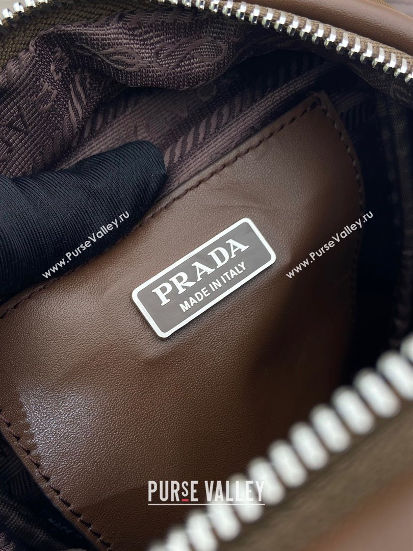Prada Swing nylon mini bag Brown 2025 1BC248 (YZ-250521107)