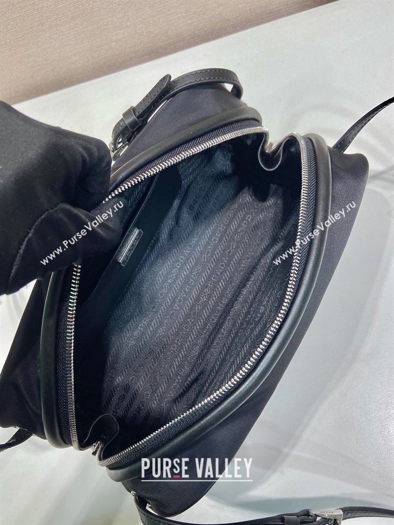 Prada Swing nylon shoulder bag Black 2025 1BC249 (YZ-250521090)