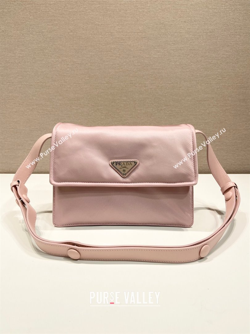 Prada Traveller small padded Re-Nylon shoulder bag Light Pink 2025 1BD313 (YZ-250927053)