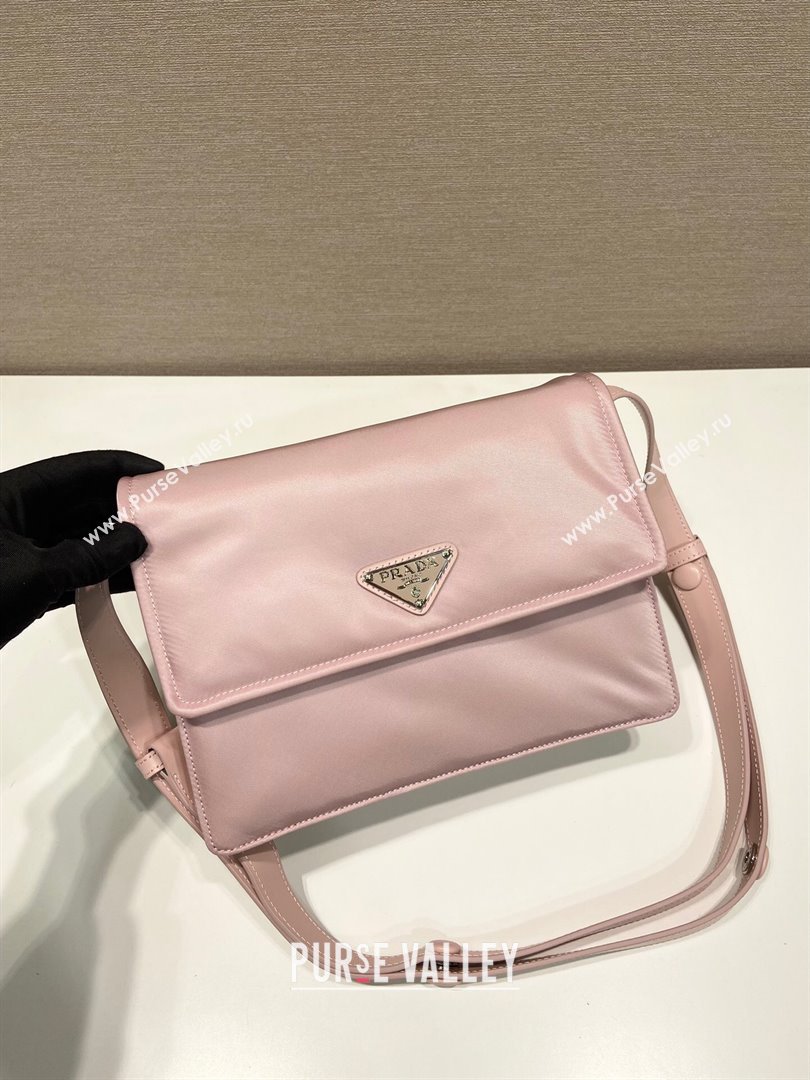 Prada Traveller small padded Re-Nylon shoulder bag Light Pink 2025 1BD313 (YZ-250927053)