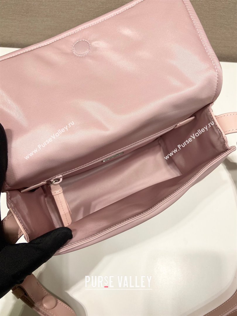 Prada Traveller small padded Re-Nylon shoulder bag Light Pink 2025 1BD313 (YZ-250927053)