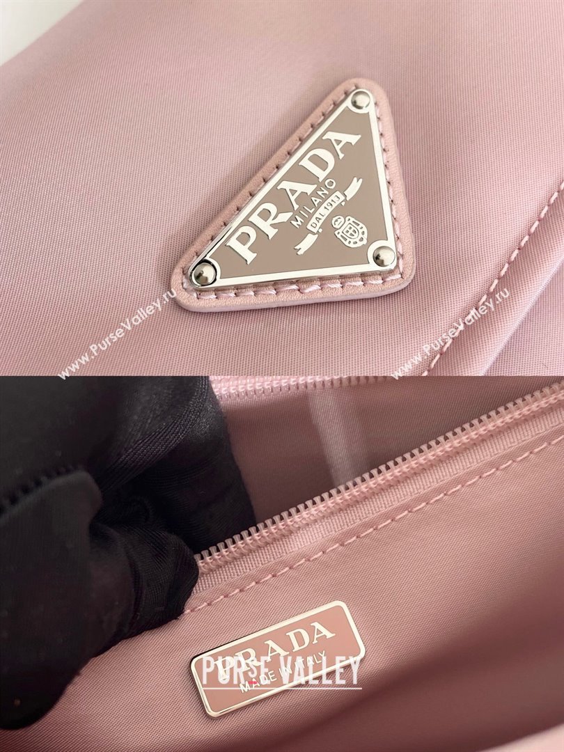 Prada Traveller small padded Re-Nylon shoulder bag Light Pink 2025 1BD313 (YZ-250927053)
